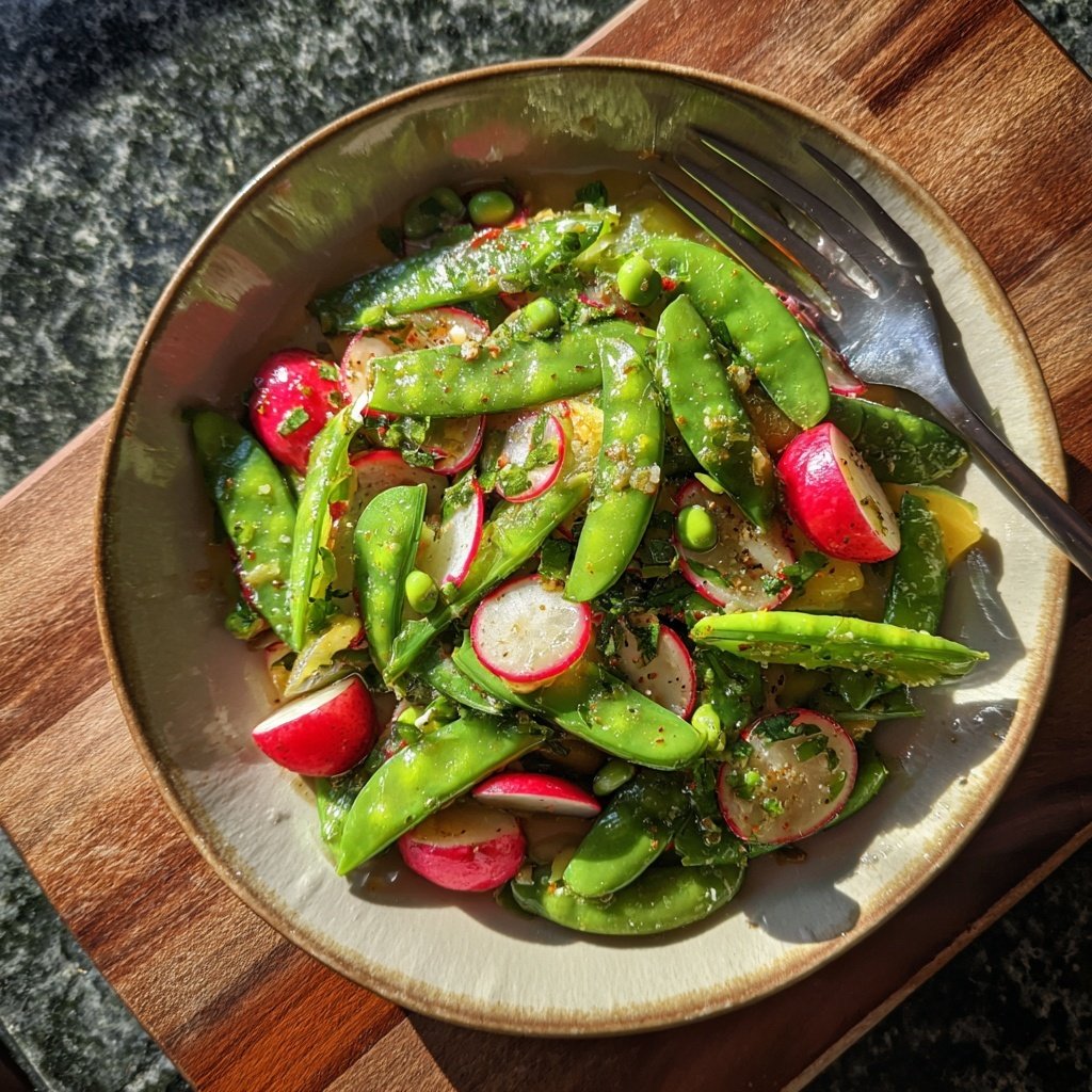 Sugar Snap Pea and Radish Salad
