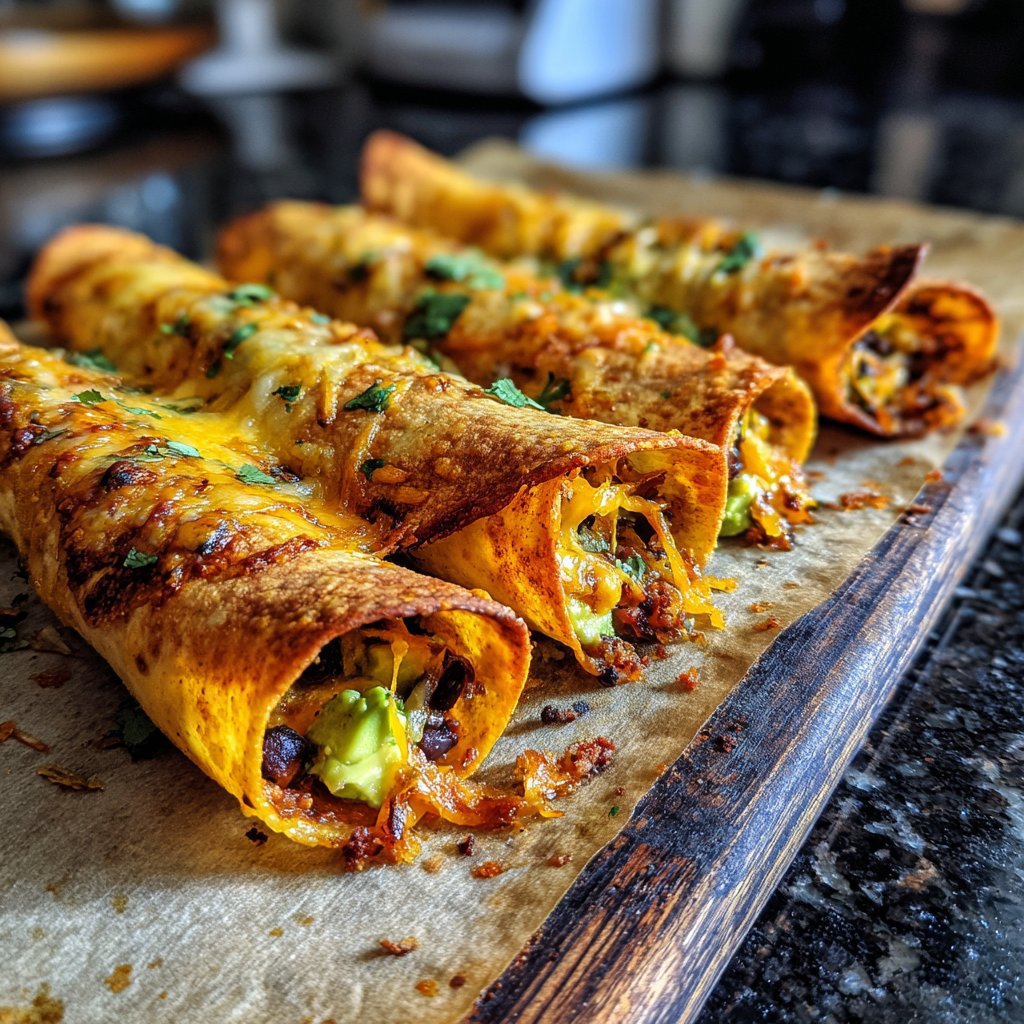 Savory Black Bean Taquitos