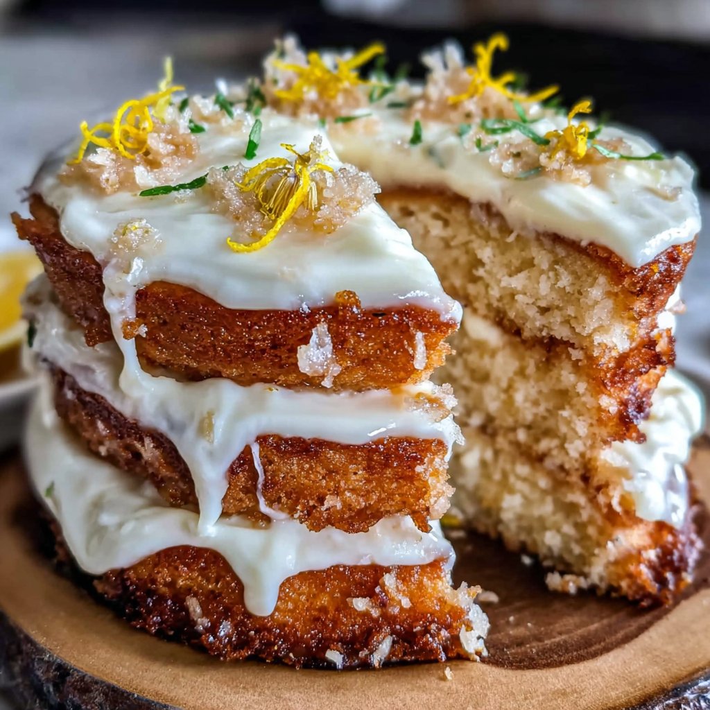 Zesty Lemon Cream Spring Cake