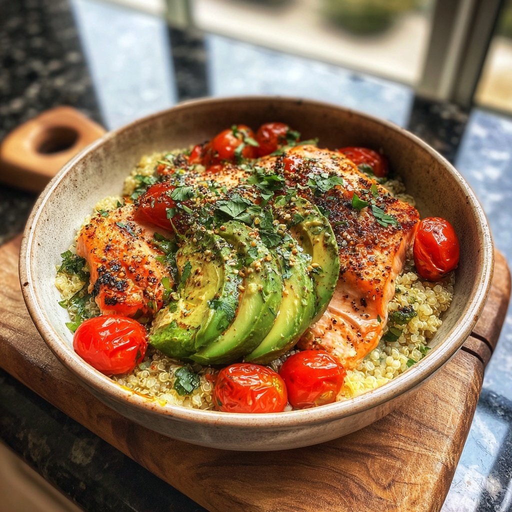 Salmon Quinoa Bowl with Avocado