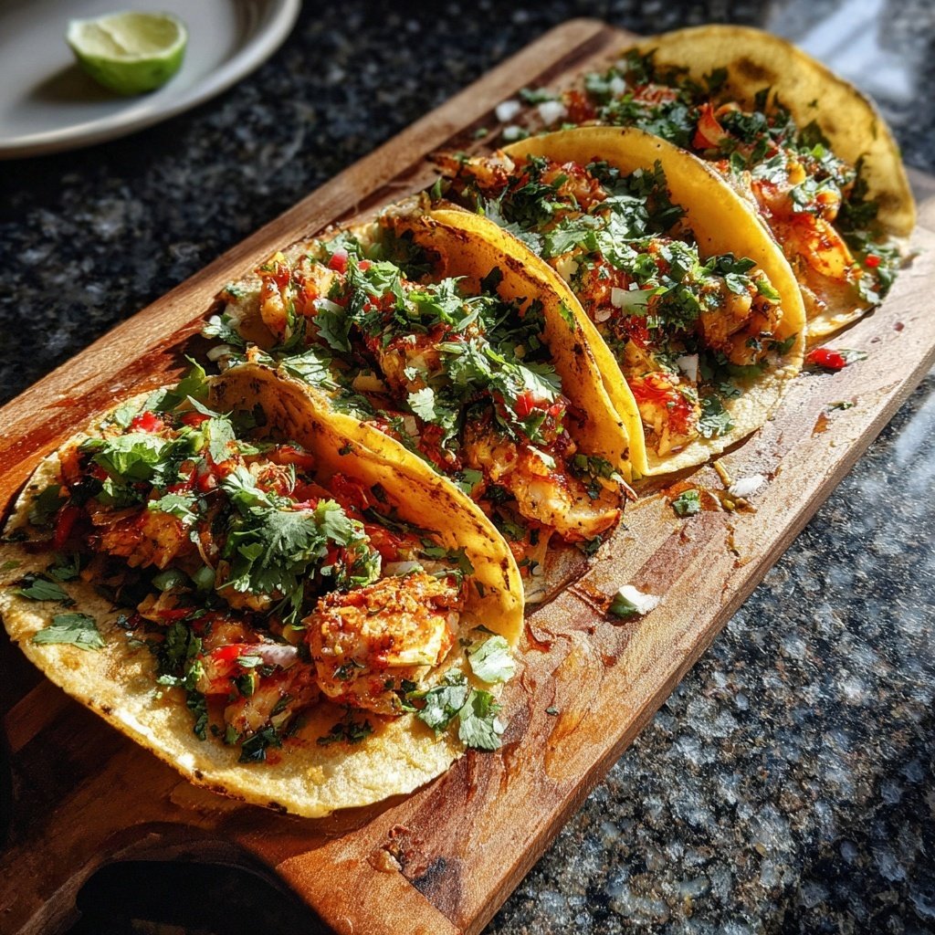 Crawfish Tacos with Lime