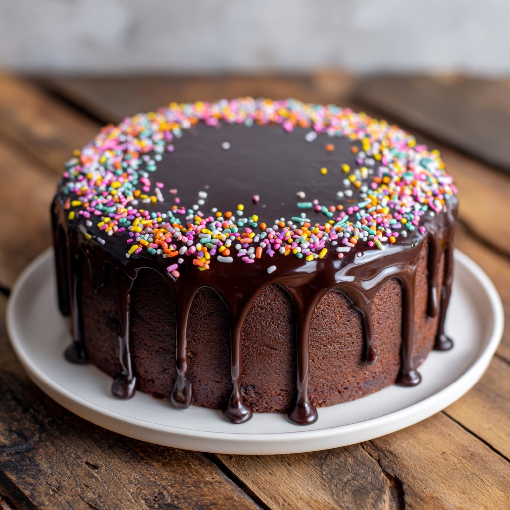 30th Birthday Cake with Dark Chocolate Ganache